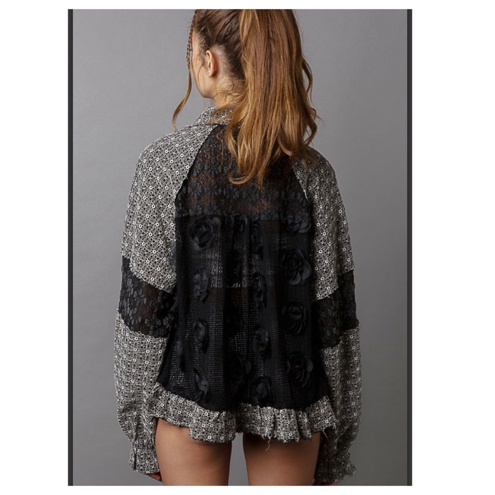 74 1 left ๐บ๐ธPOL lace fabric jacket - Picture 7 of 8